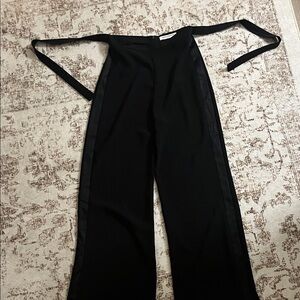 Amanda Uprichard Black Wide Leg Pants